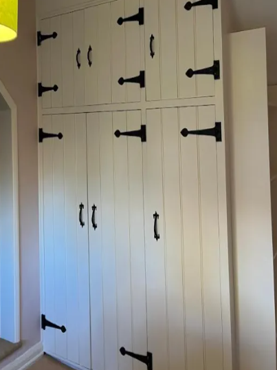 Built-in wardrobes repainted - after