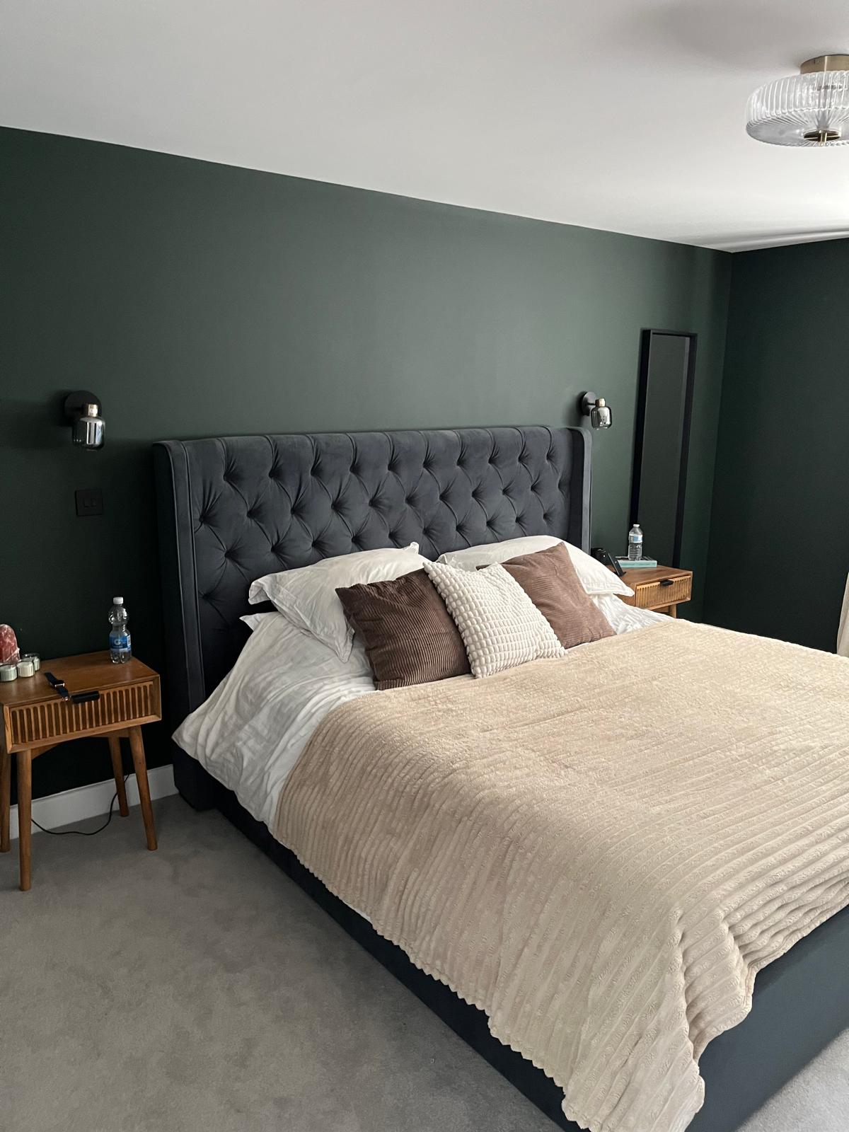 DS Decor project - deep green master bedroom